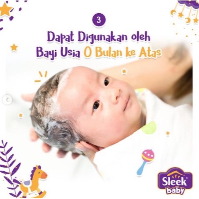 Sleek Baby - Natural Antibacterial 2 in 1 Hair and Body wash - 250 ML Sabun Dan Shampoo Bayi