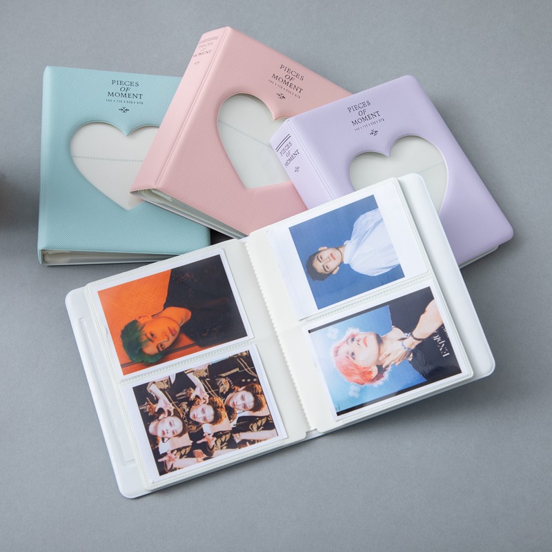 Album Foto 3inch 64kantong Love Heart Cover Album DIY Mini Holder Photocard Collection