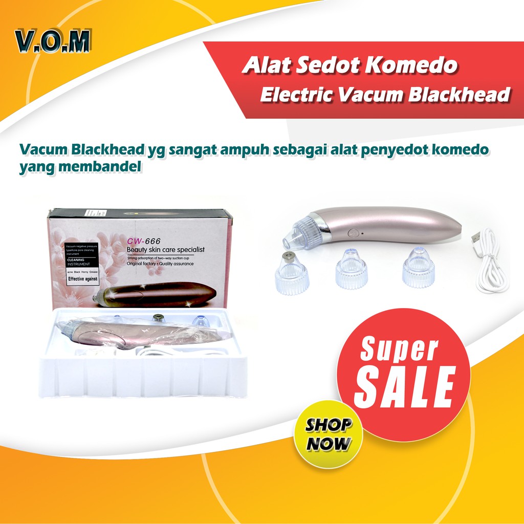 VOM Alat Sedot Komedo Vakum Wajah / Electric Vacum Blackhead Remover - 0165