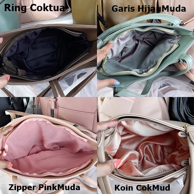 Tas Tote Wanita Bahu Selempang Polos Leather Bag Lokal Premium KT034 KT035 KT036 KT037