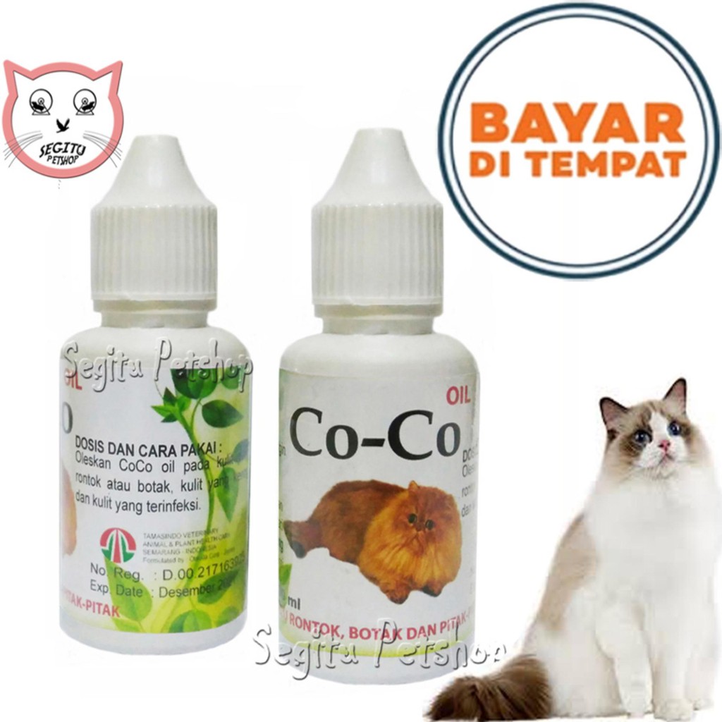 obat vitamin kucing coco oil penumbuh bulu pitak botak kucing  anjing