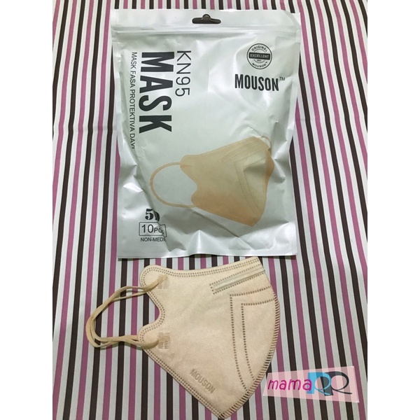 Masker Mouson KN95 5D warna Nude Orange
