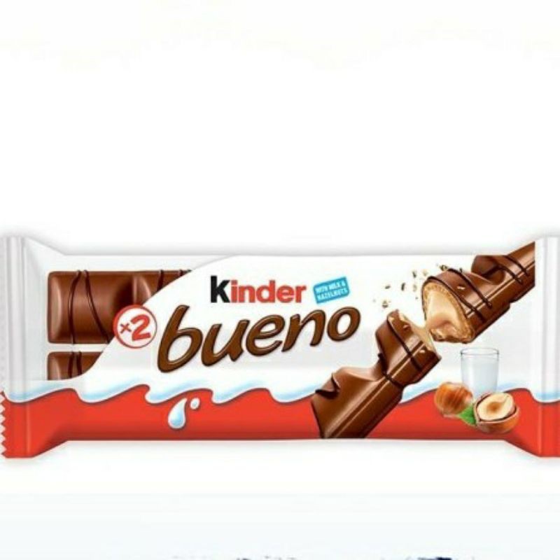 

KINDER BUENO CHOCOLATE WAFER LAPIS COKLAT ISI MILK AND HAZELNUT 43 GR