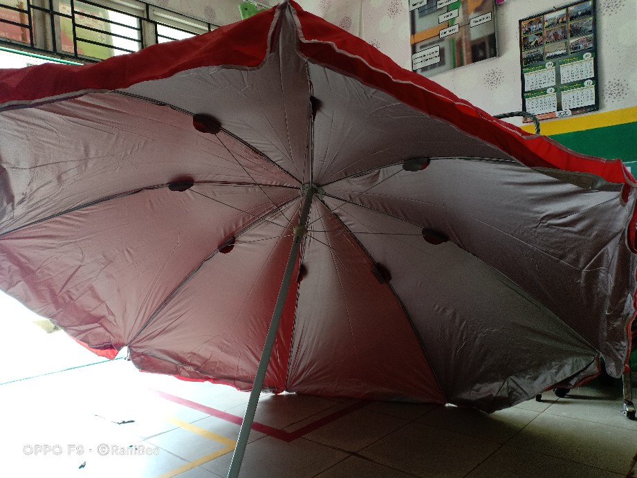 Tenda Payung Cafe/pantai/jualan 2 Lapis Double Layeranti Uv 240cm + Tripod/ Kaki Payung