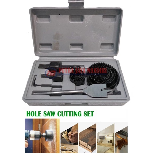 Hole Saw Set Mata Bor Pelubang Kayu Hydrolic Set 13 Pc Murah