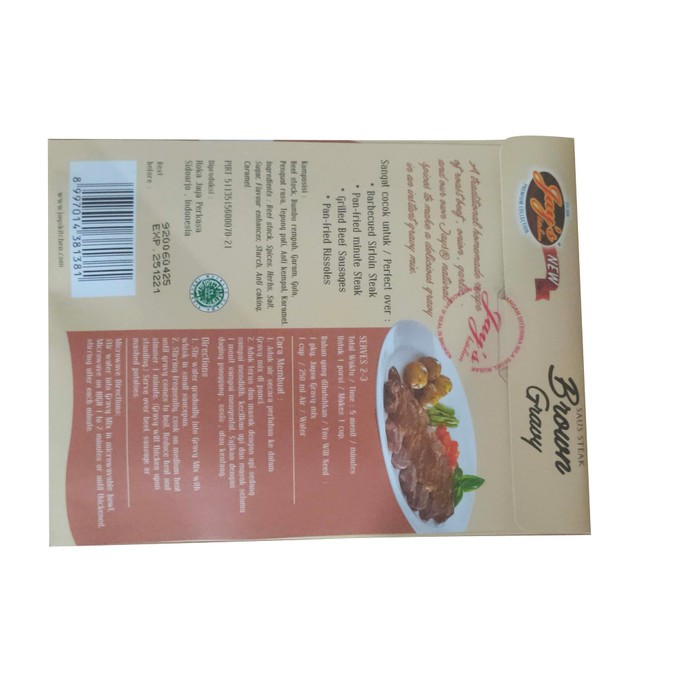 JAYS BROWN GRAVY SAUCE MIX 25 GR - SAUS STEAK COKELAT HALAL NO MSG