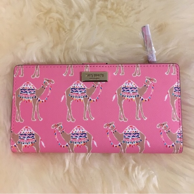 Dompet Kate Spade Camel Lacey Pink Original Brand NWT