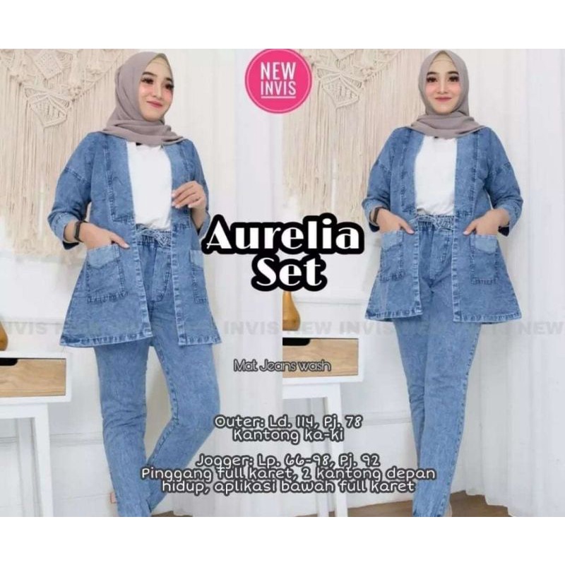 CARDIGAN SET JEANS SNOW WAHS // OUTER SET JEANS WANITA // KARDIGAN OUTER JEANS // STELAN JEANS WANIT