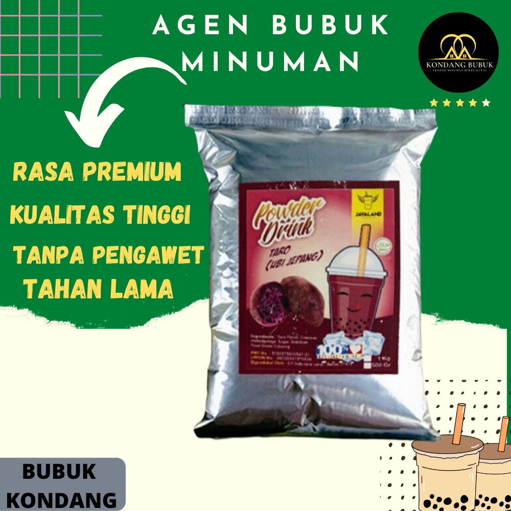 

bubuk minuman bobadan thaitea rasa taro dari javaland kemasan 1kg