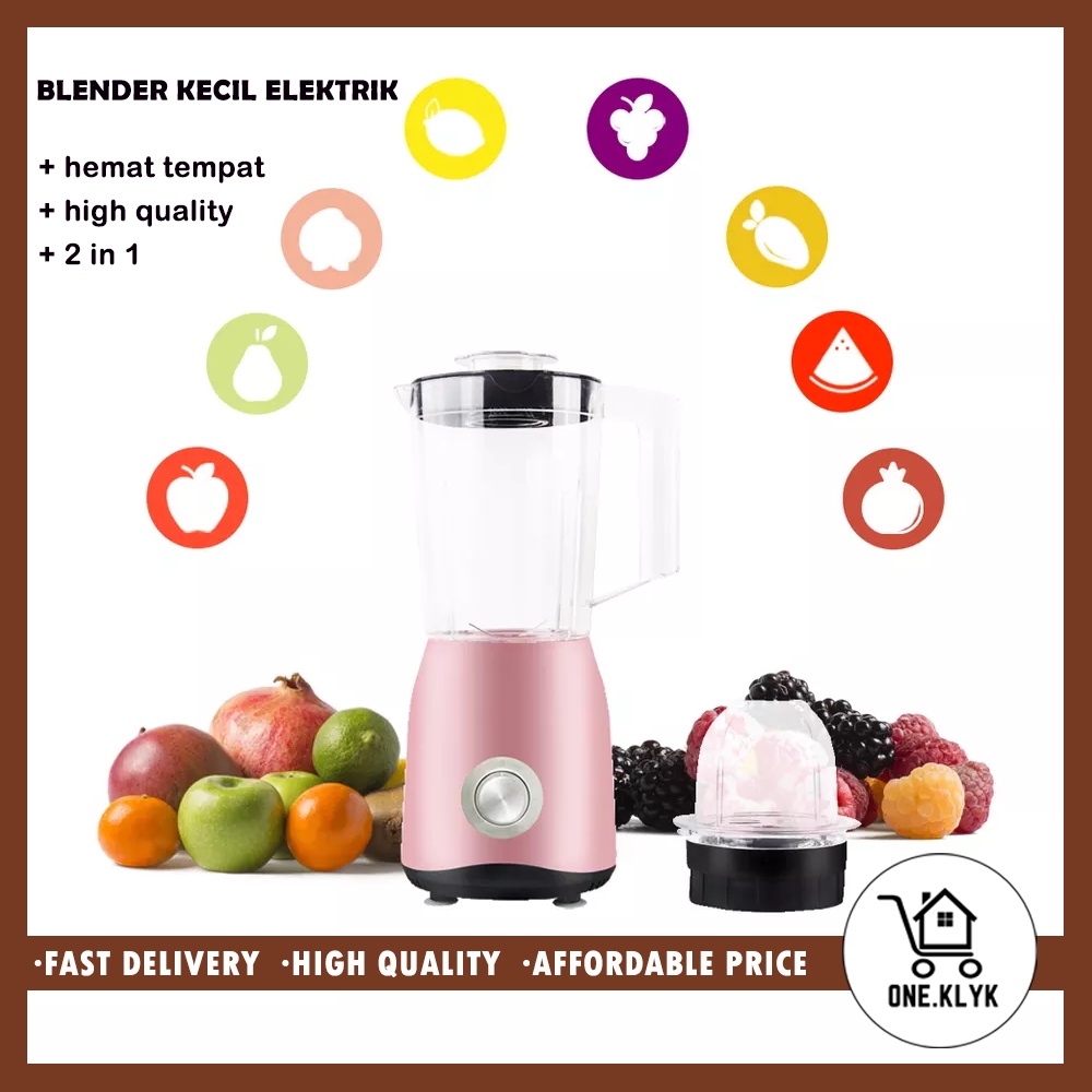 Blender Mini Rakii 2 in 1 Food Processor dan Juicer - Blender Kecil Juicer Rakii