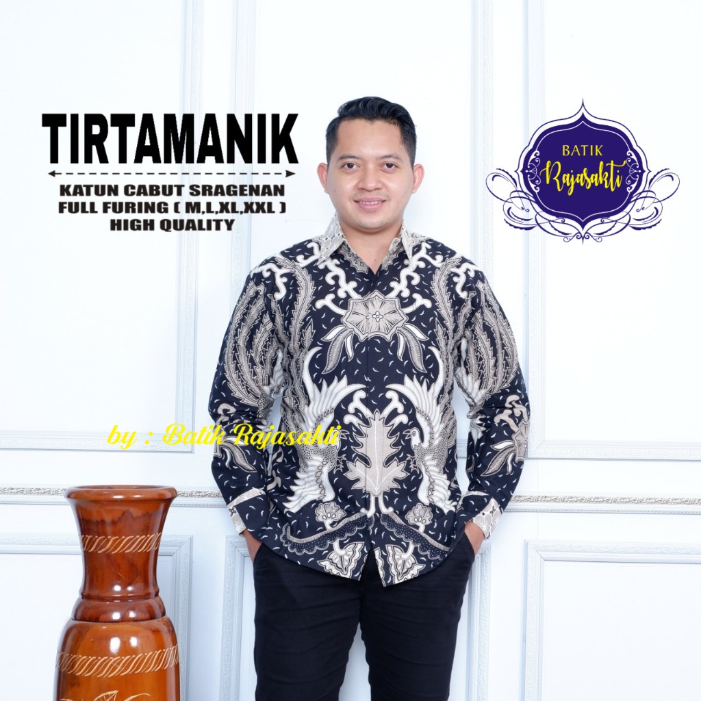 TIRTAMANIK baju batik pria lengan panjang modern S M L XL XXL BAJU PREMIUM KEKINIAN