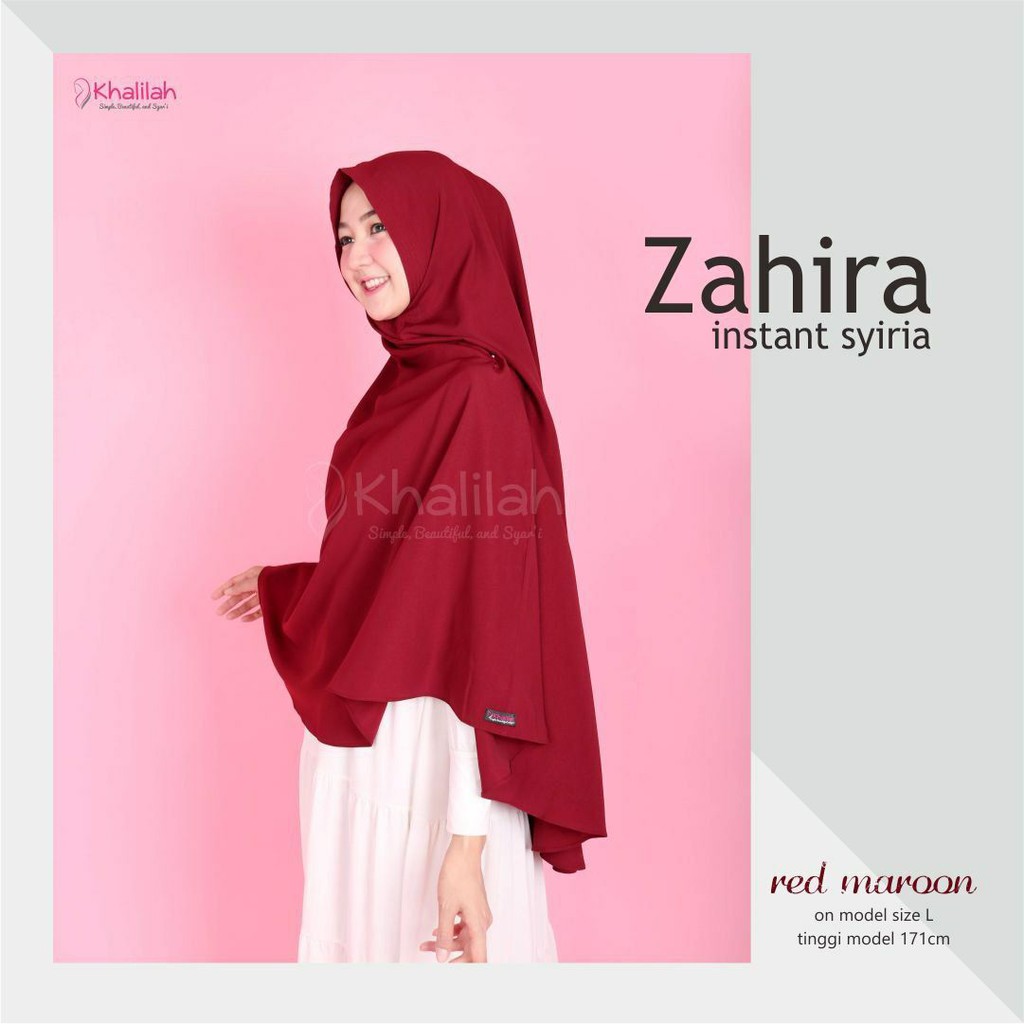 Hijab Instan Muslimah Syar'i Zahira Premium MAROON