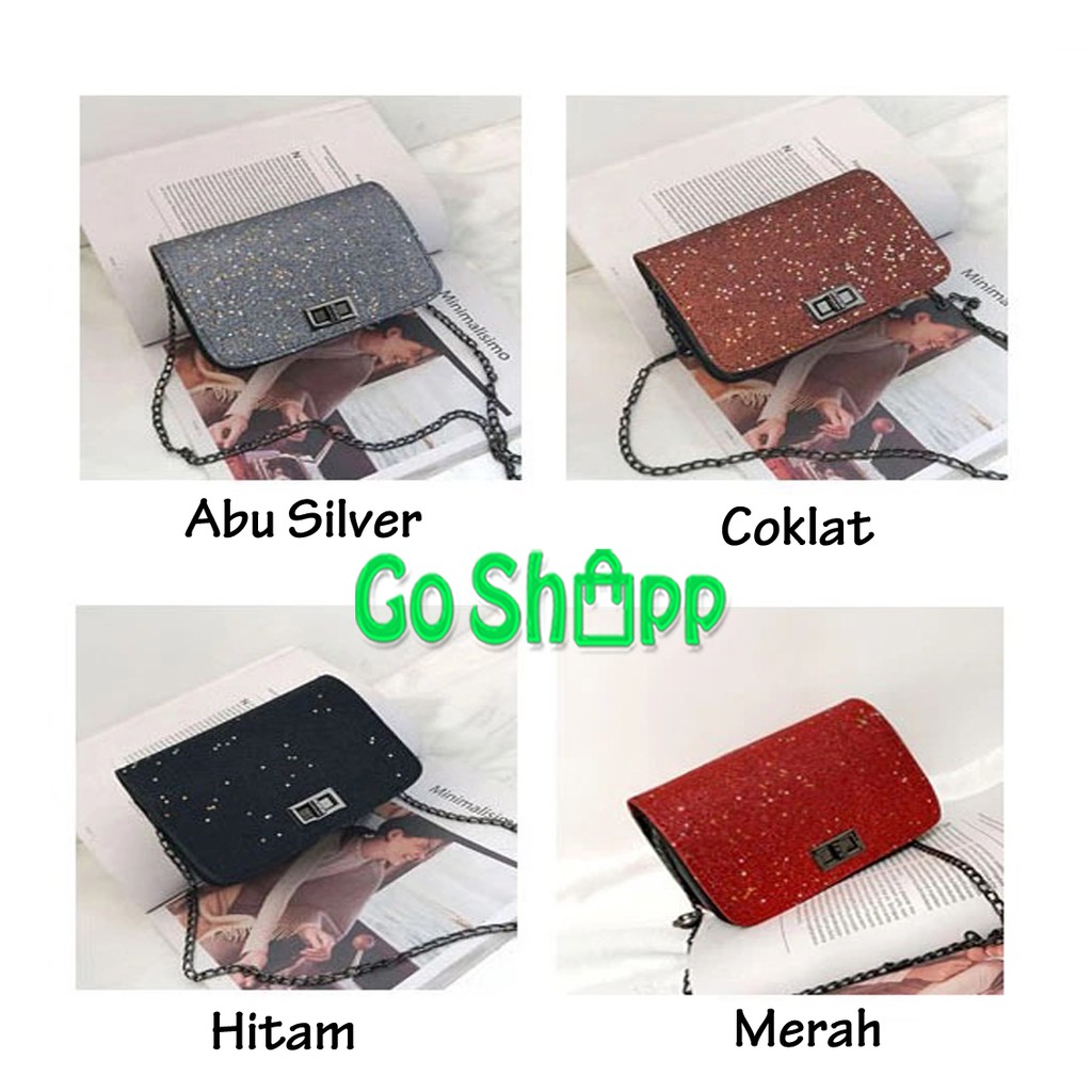 Tas Selempang Wanita Glitter - Sling Bag Wanita - Tas Fashion Wanita Terbaru Import [SL03]