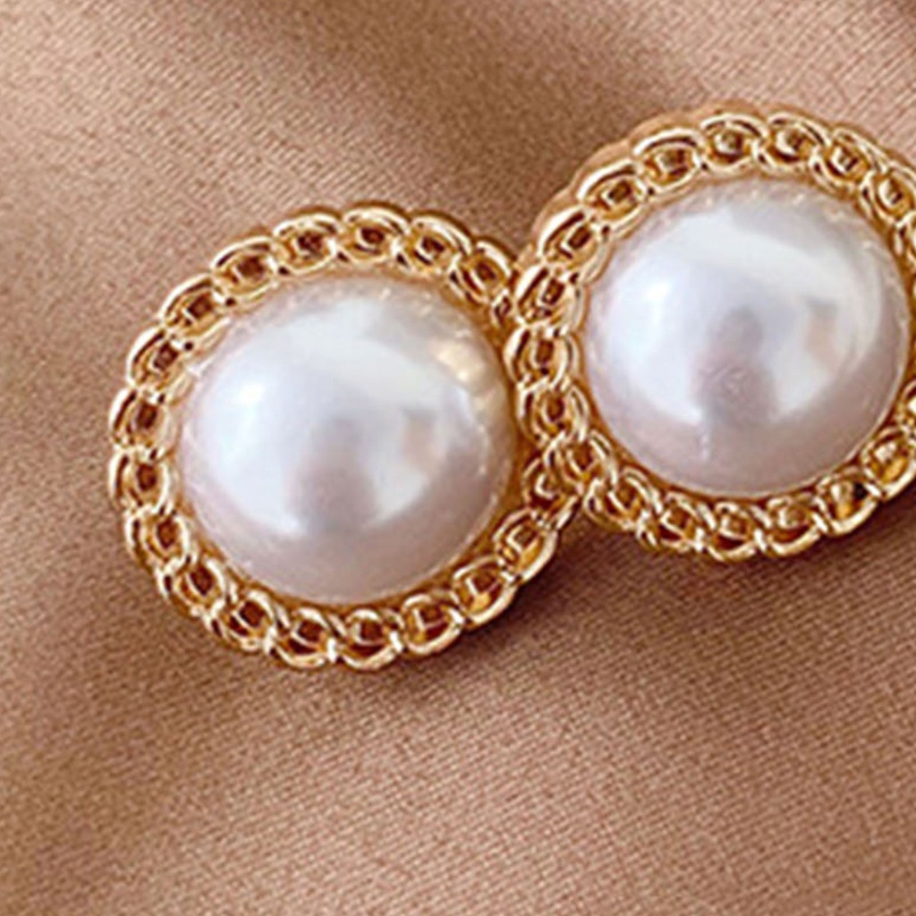 Hu Hu Hu Hu Hu Alat Bantu Pasang Kacamata♡ Anting Stud Mutiara Berlian Imitasi Bentuk Geometris Untuk Hadiah Wanita