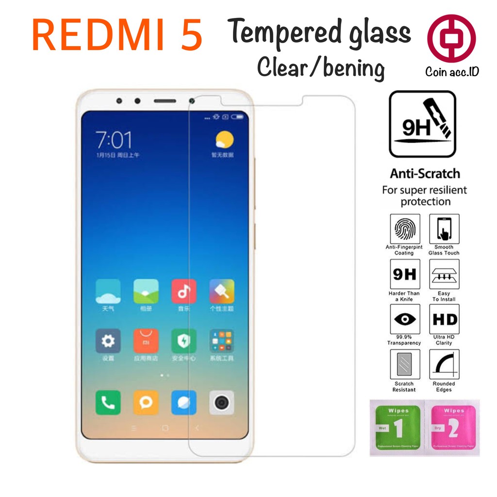 Tempered Glass XIAOMI REDMI 5 - anti gores kaca redmi 5