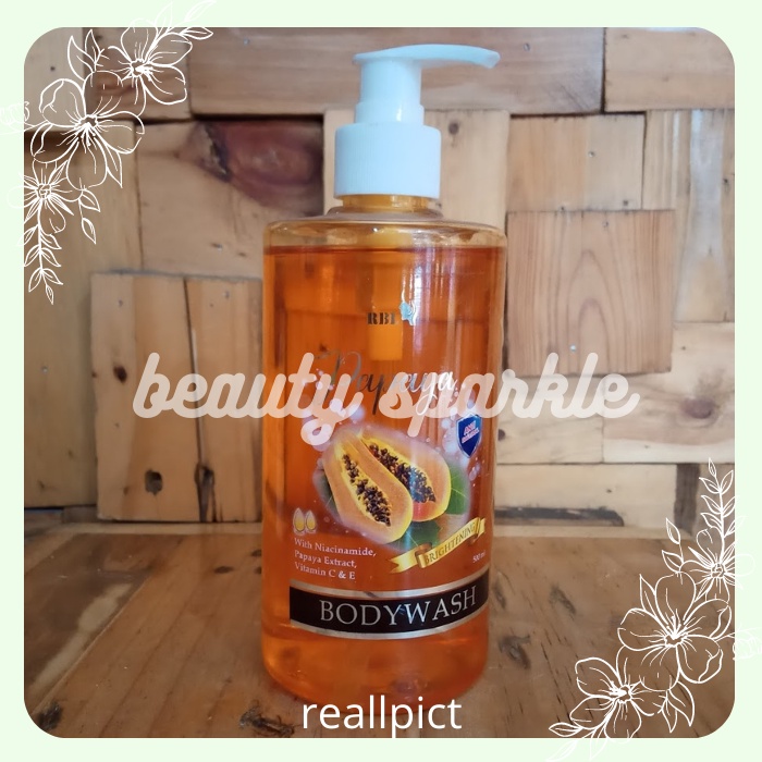 Jual RBL PAPAYA BRIGHTENING BODY WASH 500ML/RBL Antibacterial Papaya
