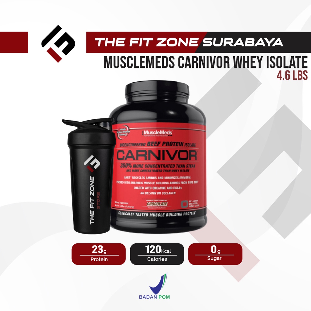 Musclemeds Carnivor Whey Protein Isolate 4.6lbs Lbs Beef Protein Susu Whey Protein Suplemen Fitness