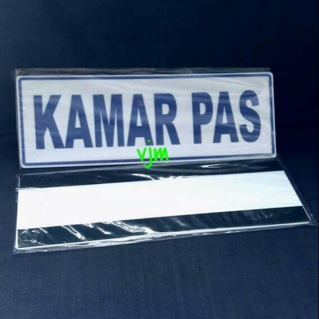 

Papan nama akrilik kamar pas, sign label acrylic