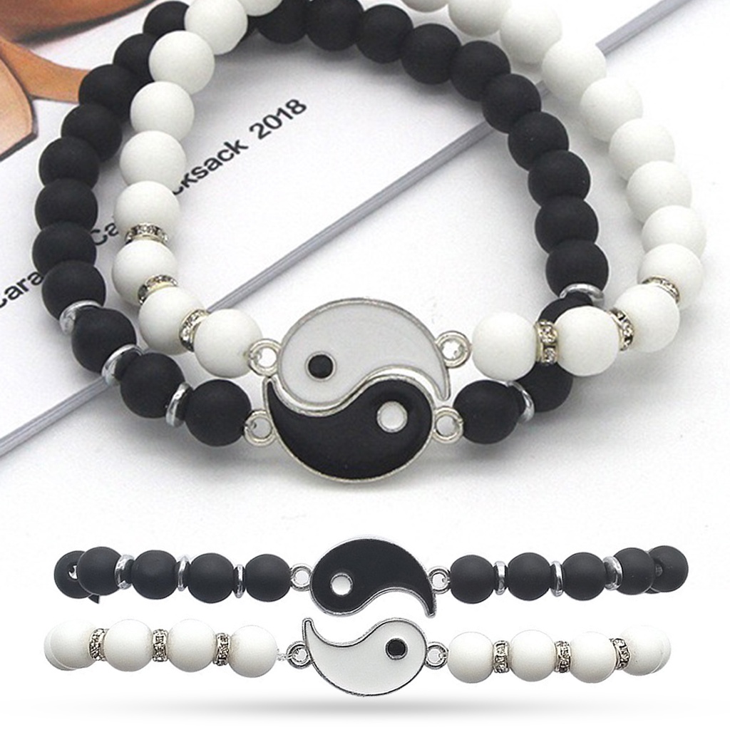 Hu Hu Hu Hu Hu Alat Bantu Pasang Kacamata♡ Gelang Tangan Pasangan / Pria / Wanita Adjustable Desain Tai Chi Gaya China Untuk Kencan