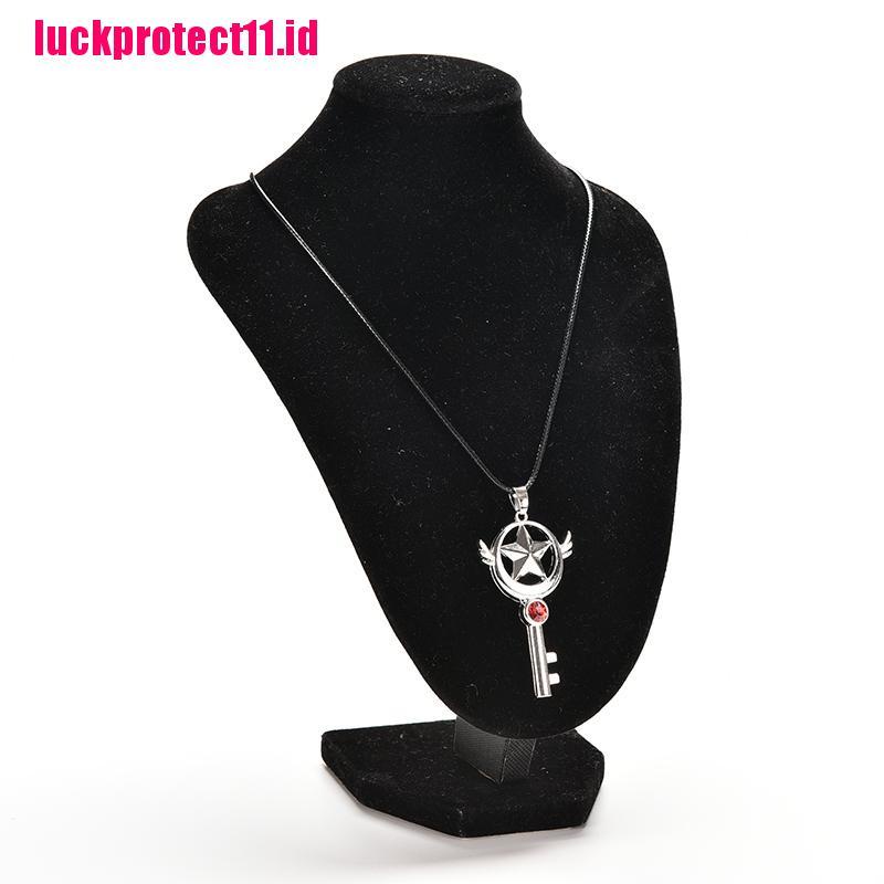 (LUCK) Kalung Rantai Dengan Liontin Tongkat Sihir Anime Cardcaptor Sakura Untuk Wanita