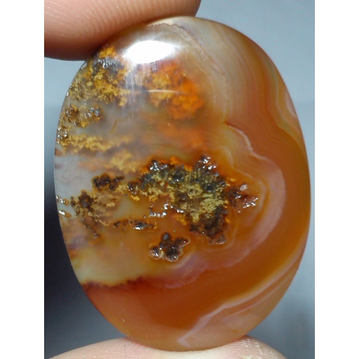 akik sulaiman susup lumut coklat kehitaman