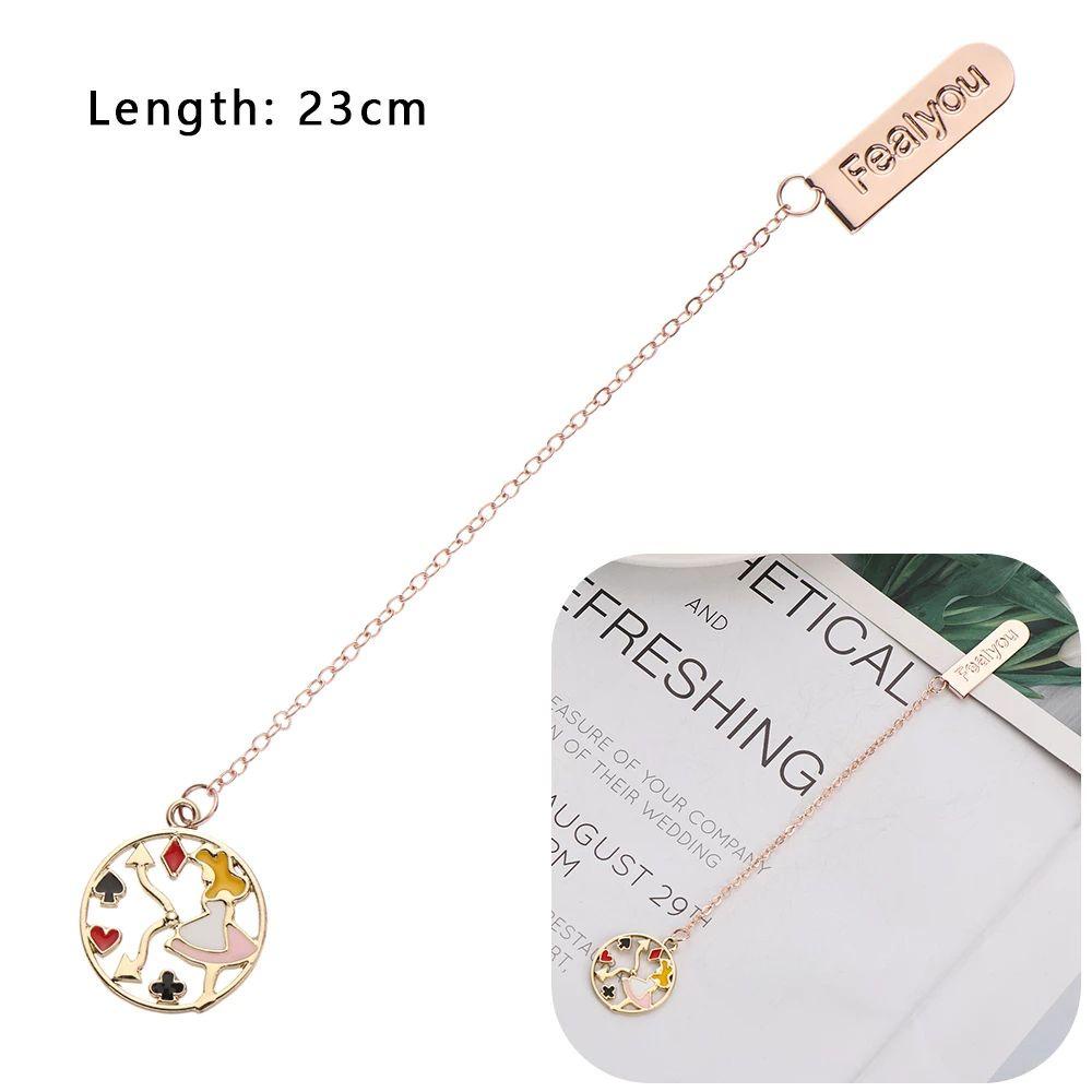 Agustina Pendant Bookmark School Supply 1PC Paduan Rantai Penanda Bacaan Halaman Bookmark Book Tag Tanda Pagination