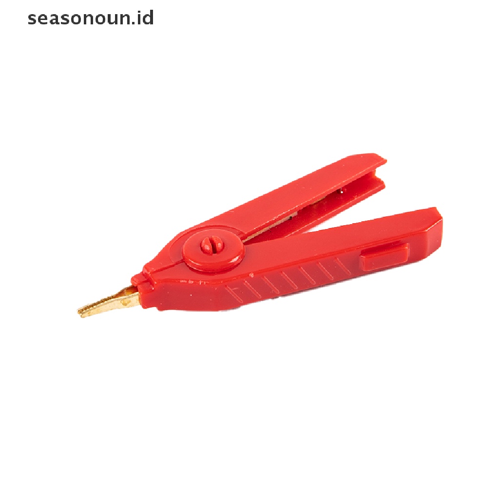 【seasonoun】 2pcs/set LCR-Plated Copper Alligator Clip Kelvin Four Clip Duckbill Clips ID