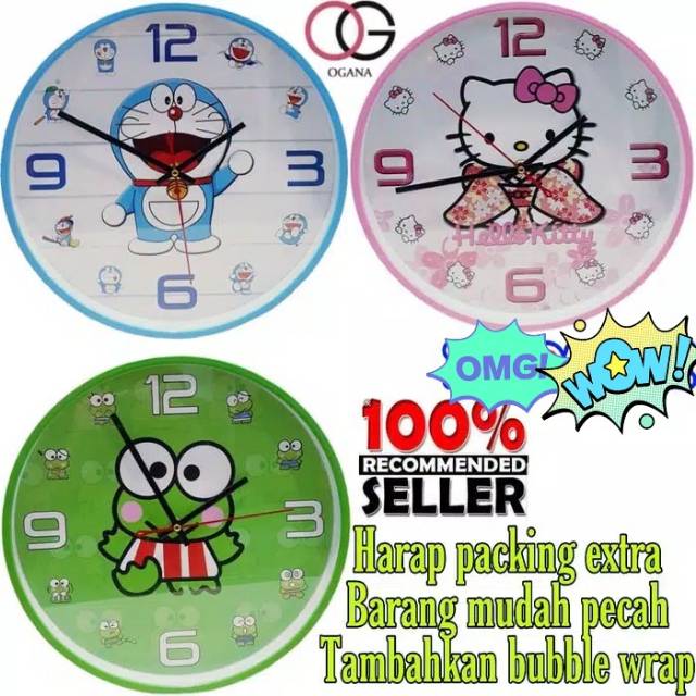 JAM DINDING OGANA JUMBO CARTOON DHK20 / JAM OGANA MOTIF KARTUN