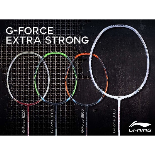 ORIGINAL LINING Raket Badminton G-Force 8000 / 8200 / 8800 / 8900 Xtra Strong