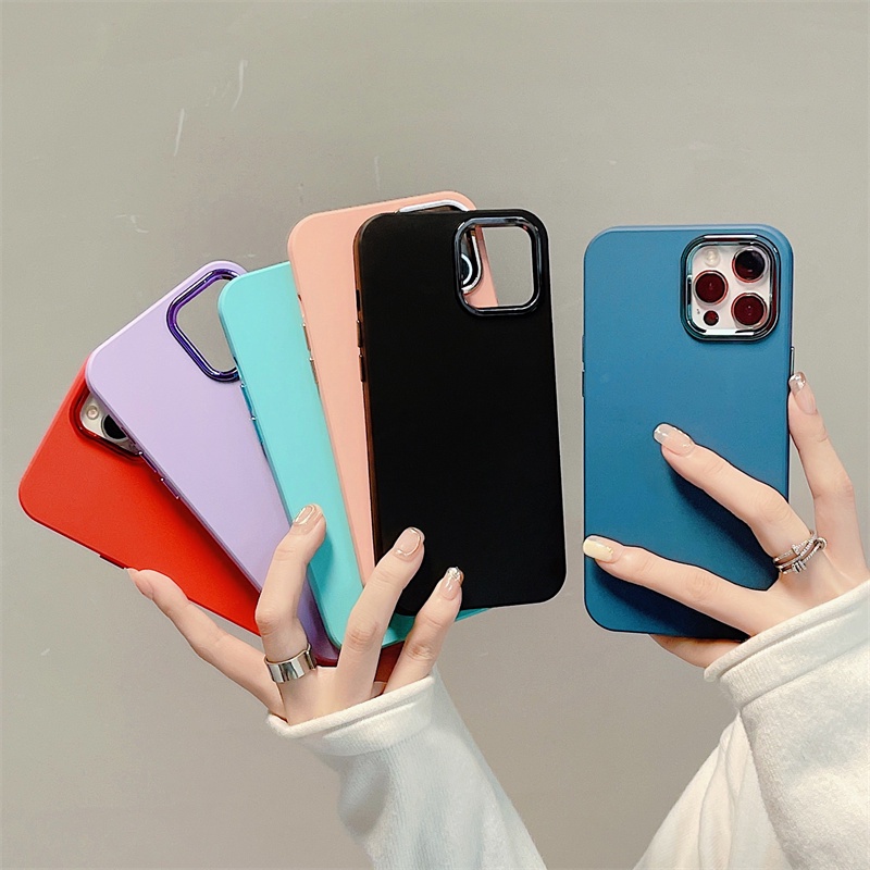 Hard case Bahan PP Warna Polos Untuk Iphone 11 12 13PROMAX X XS XR XSMAX 6 / 7 / 8 plus