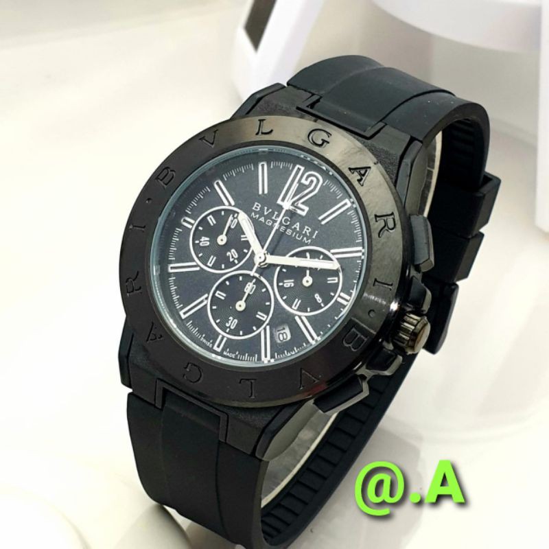 Bulgari Diagono Magnesium DG 41 SMC Jam Tangan Analog Pria Chronograph