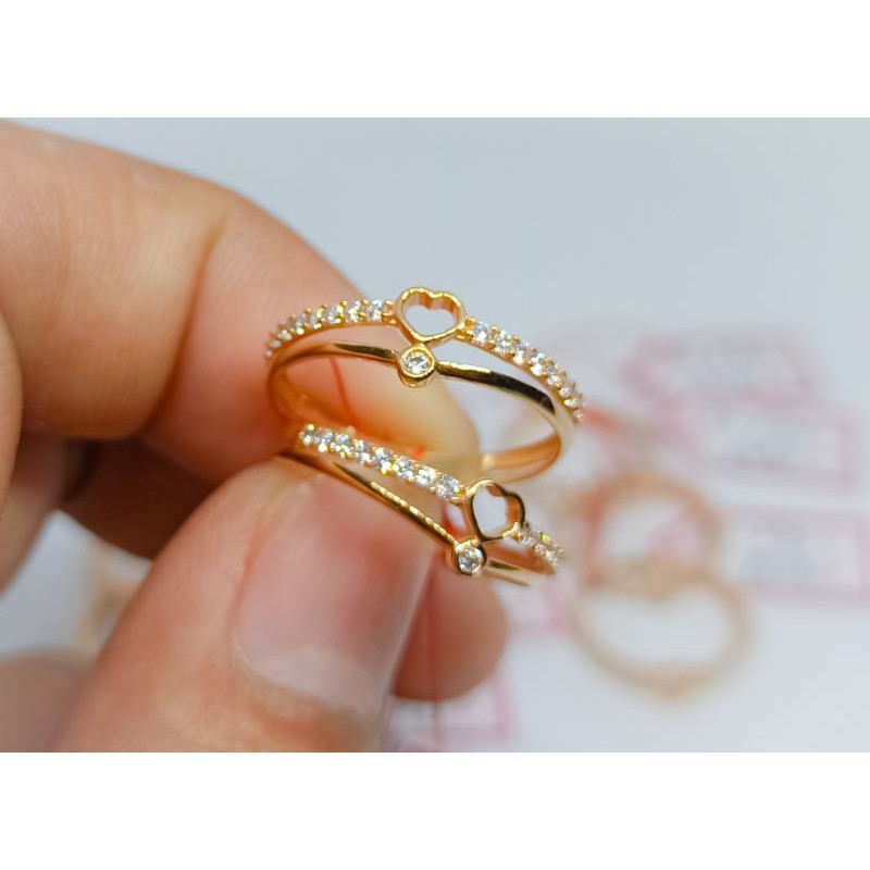 Cincin love permata 300%/6k