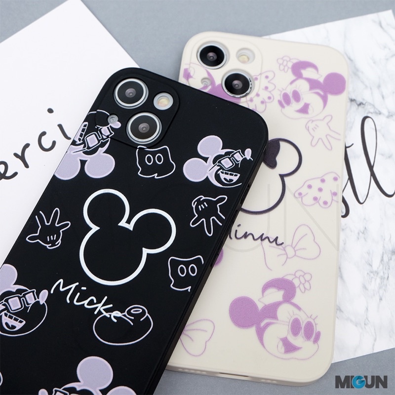 FOR VIVO - Mickey &amp; Minnie softcase Fullcover - For Vivo Y20 Y20i Y20S Y12S Y11 Y12 Y15 Y17 Y12i Y30 Y50 Y91 Y93 Y95 Y91C Y31 Y51