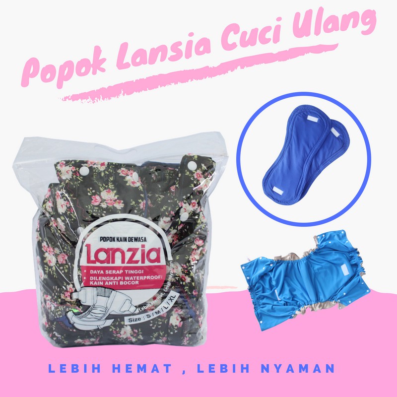 Popok Kain Dewasa Lanzia Bisa Dicuci Ulang