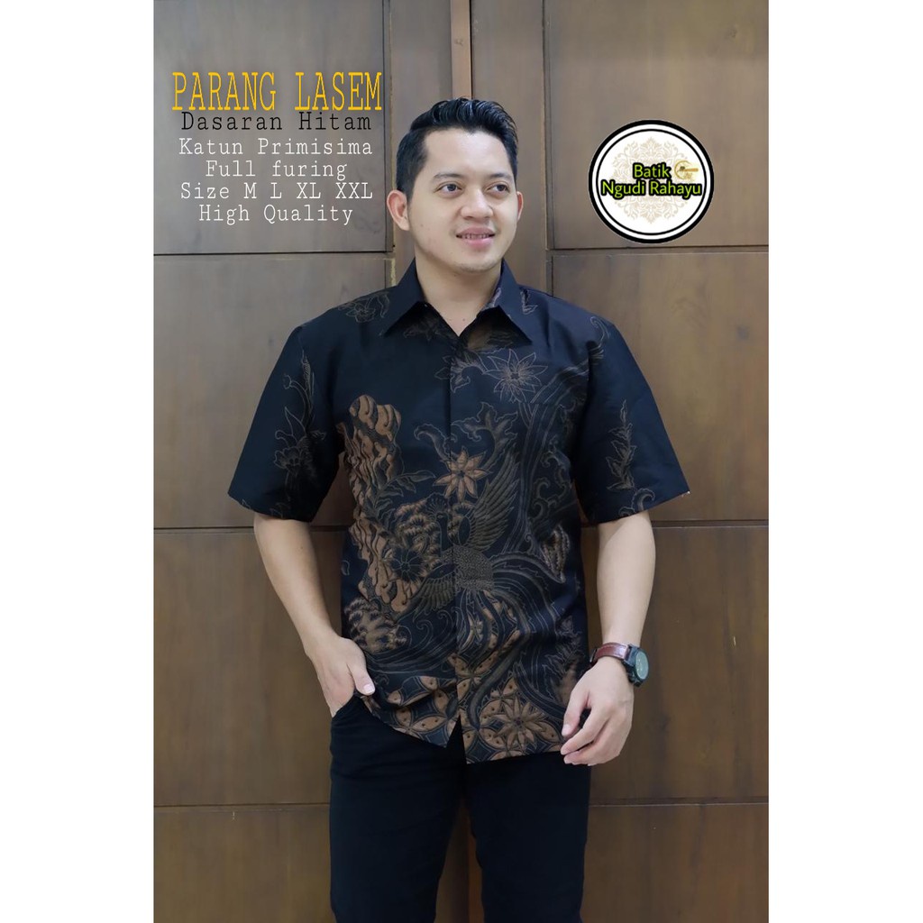 PARANG LASEM Atasan Kemeja Batik Pria PREMIUM Lengan Pendek Katun Halus FULL FURING NGUDI RAHAYU Wulu Gading Dewa wangsa Prastowo Proboseto kuning Rajaswa Jayanegara Mahesa Hanung Joglo ungu Gitarja Suket Segoro mahkota