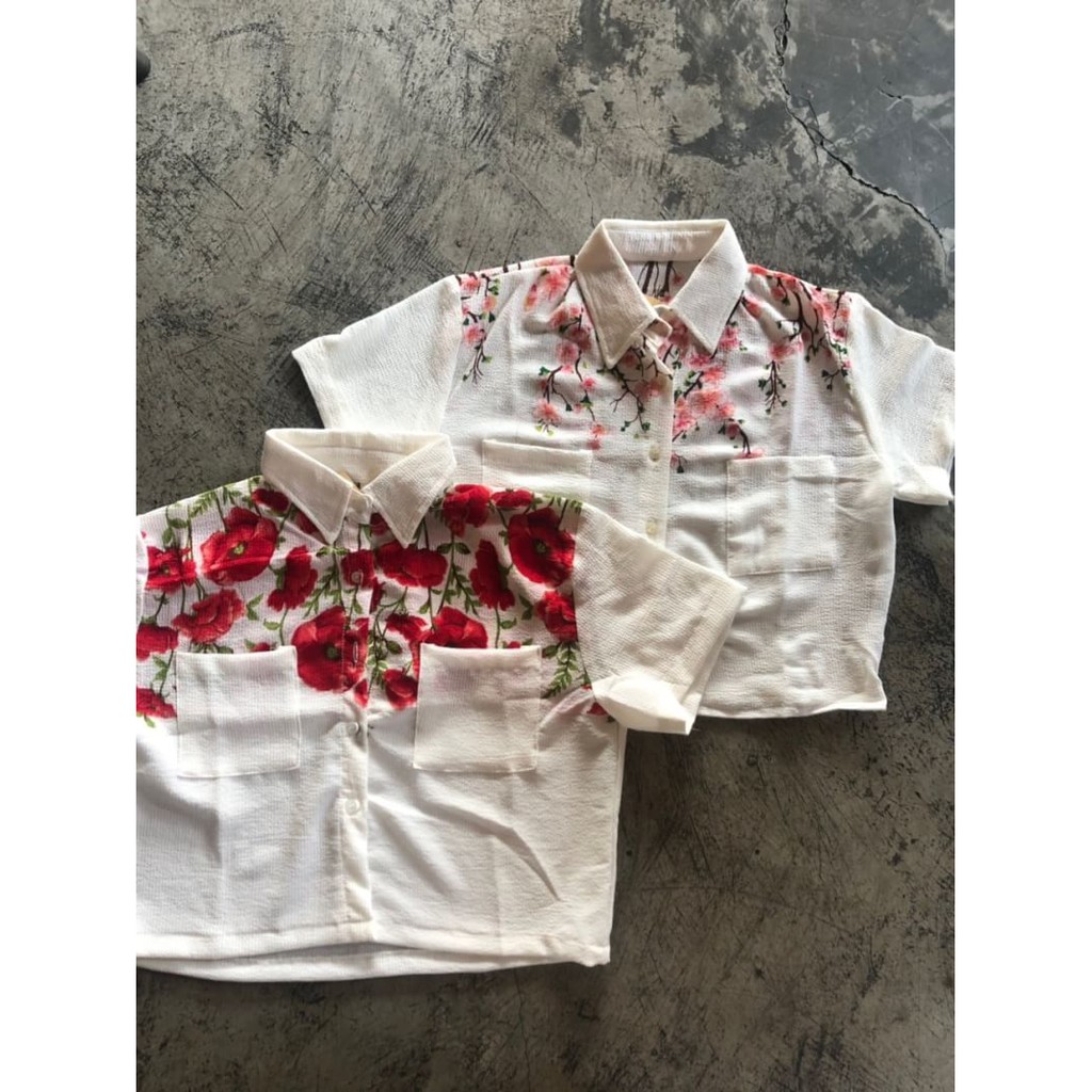 2127 flower crop shirt