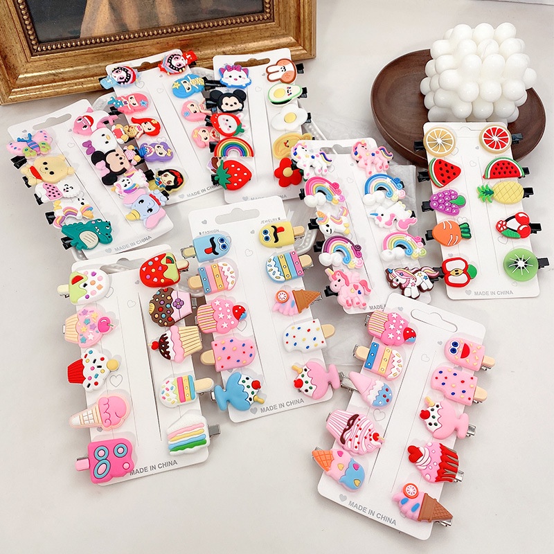 1 SET 10PCS / JEPIT RAMBUT KOREA SET KARAKTER MOTIF LUCU / JEPIT RAMBUT ANAK / JEPITAN RAMBUT KOREA