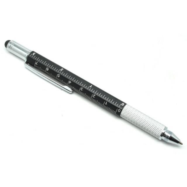 

Pena Multifungsi Metal Stylus + Penggaris + Level + Obeng
