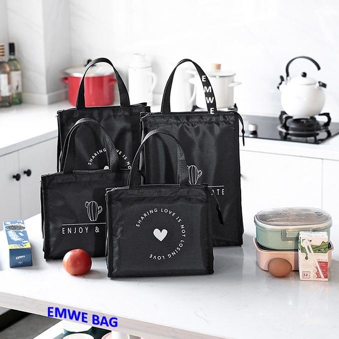 lv✻Jual✹ WRF41 Korean Tas Bekal Lunch Multifungsi Sharing Love Insulation Waterproof cooler Bag Alum