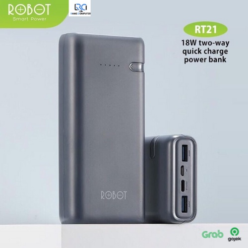 ROBOT RT21 20000mAh 18w Two-Way Quick Charge Power Bank With