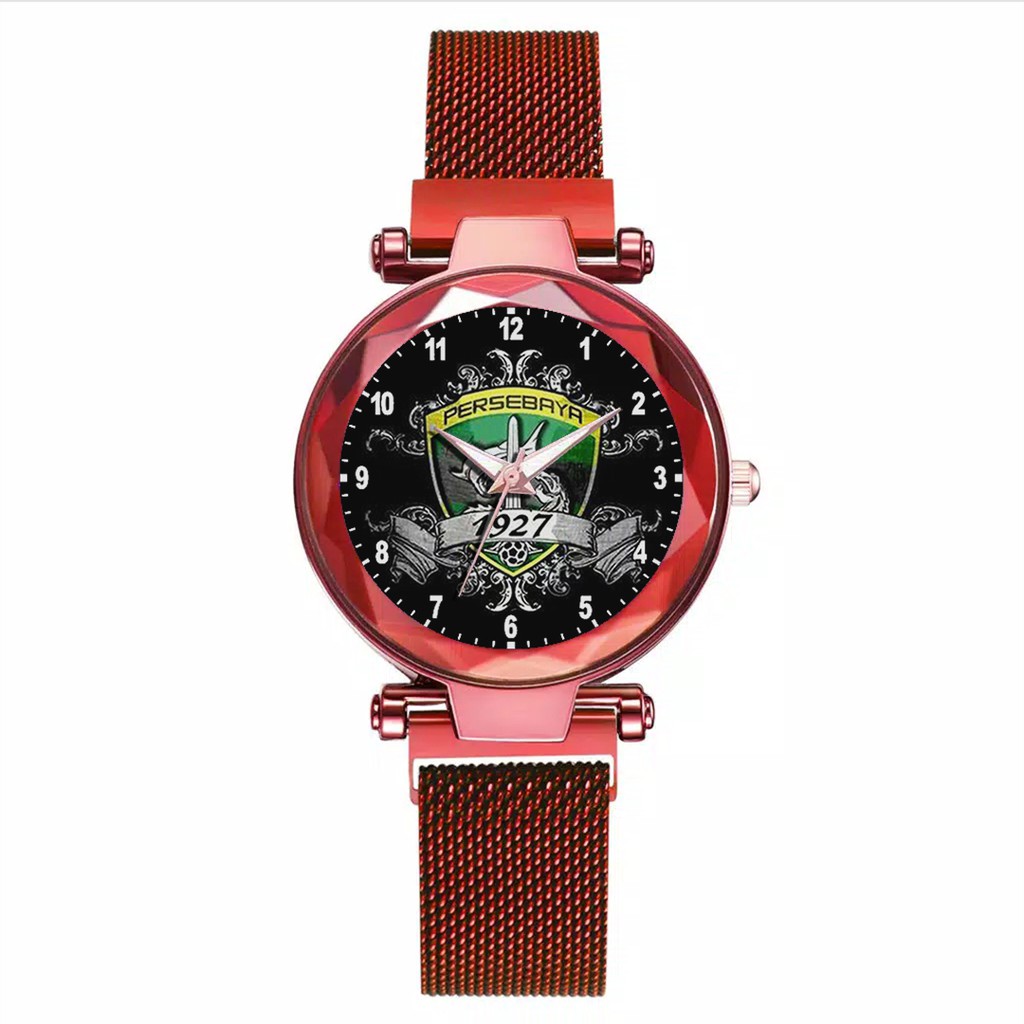 Jam Tangan Wanita Custom - Bonita PERSEBAYA MOTIF 10 Free Box &amp; Batre Cadangan