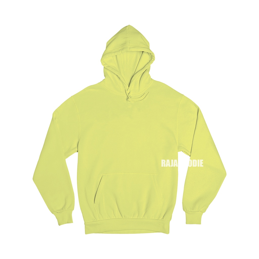 HOODIE JUMPER / PULLOVER POLOS HIJAU STABILO / NEON UNISEX