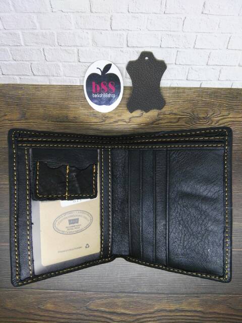 DOMPET KULIT PRIA COWO LIPAT IMPORT LEVIS 811 MOTIF / DOMPETKULIT ASLI PRIA LIPAT BERDIRI