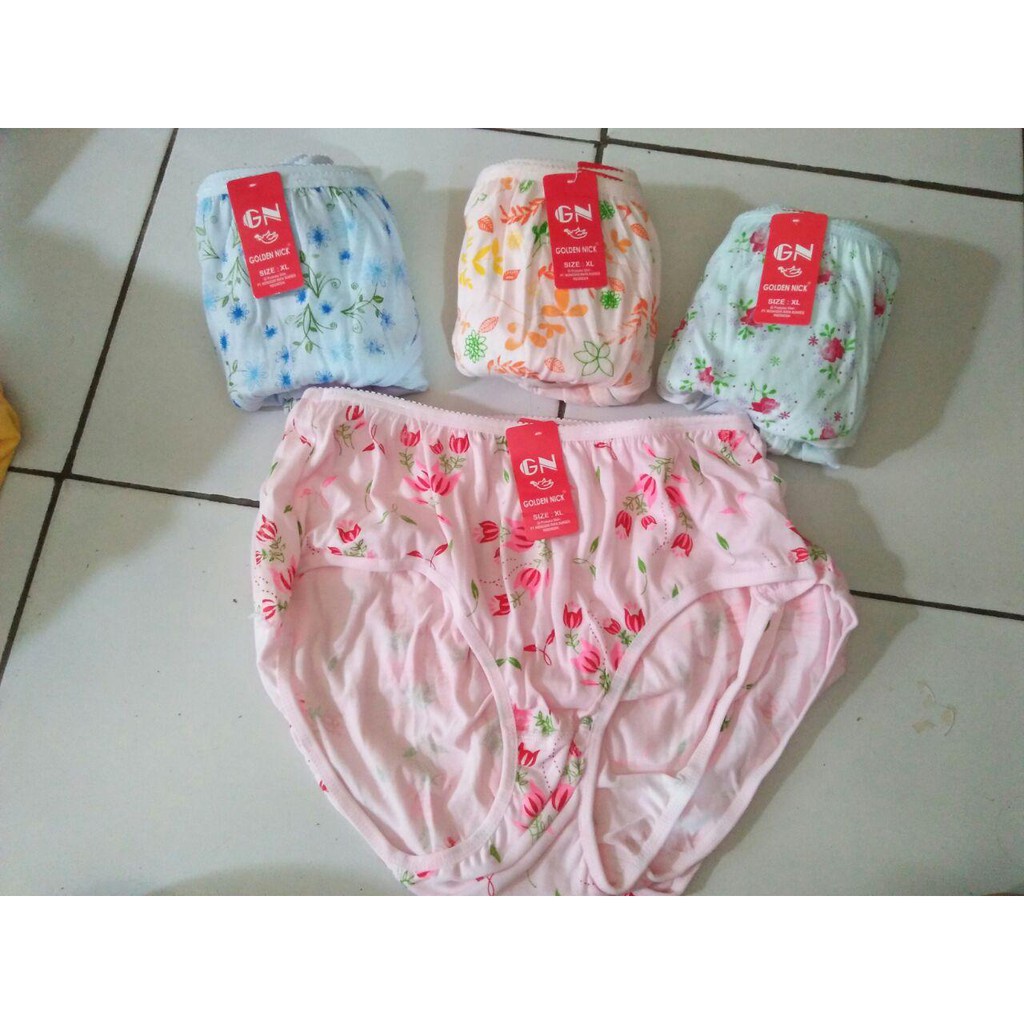 Fashion - 6 Pcs CD Wanita Golden Nick Motif 937 Sablon