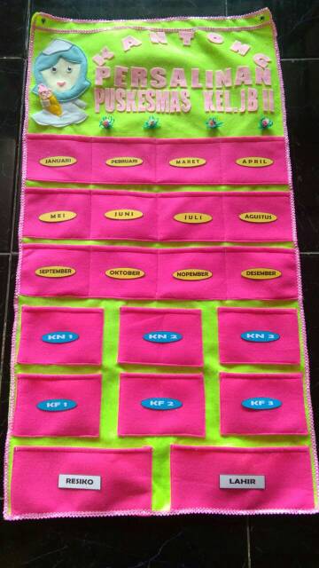 Kantong persalinan , kb, imunisasi, balita, dll dari bahan flanel