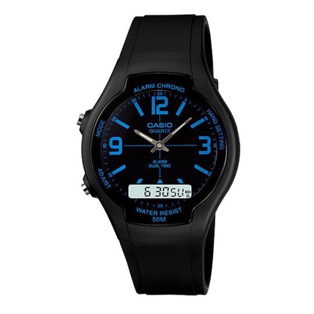 Casio Original AW-90H-2B AW 90H 2B 90 H AW90 Jam Tangan pria