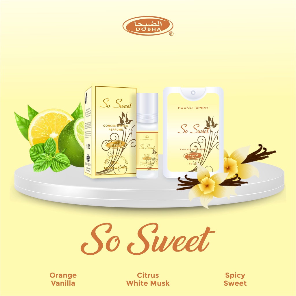 Dobha Parfum So Sweet - Parfum Pria dan Wanita (Unisex)