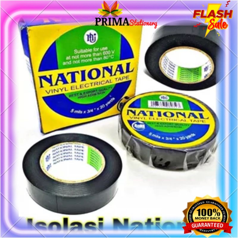 

Isolasi lakban solasi Listrik / Kabel National Hitam