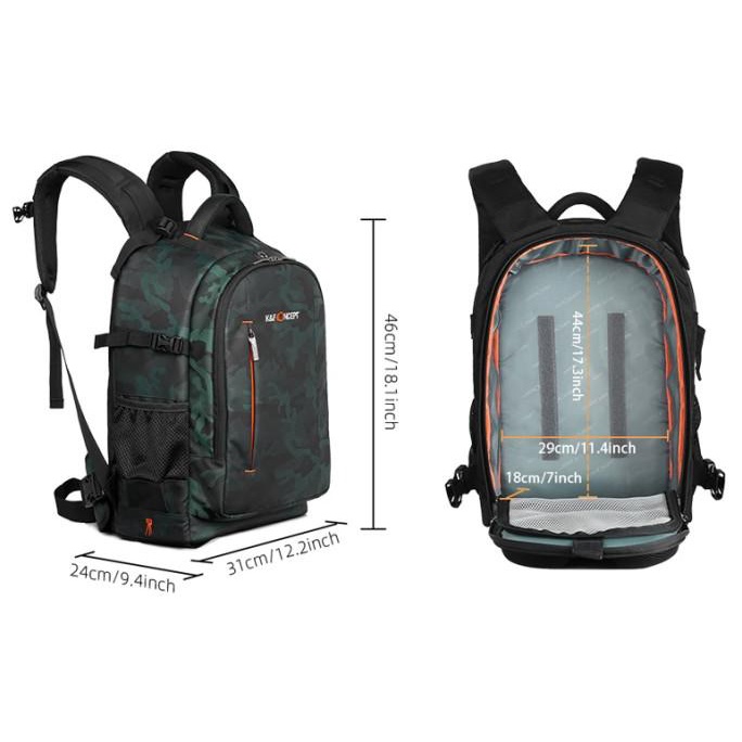 KNF CONCEPT Tas Kamera Backpack KF13.119 Large - CAMO