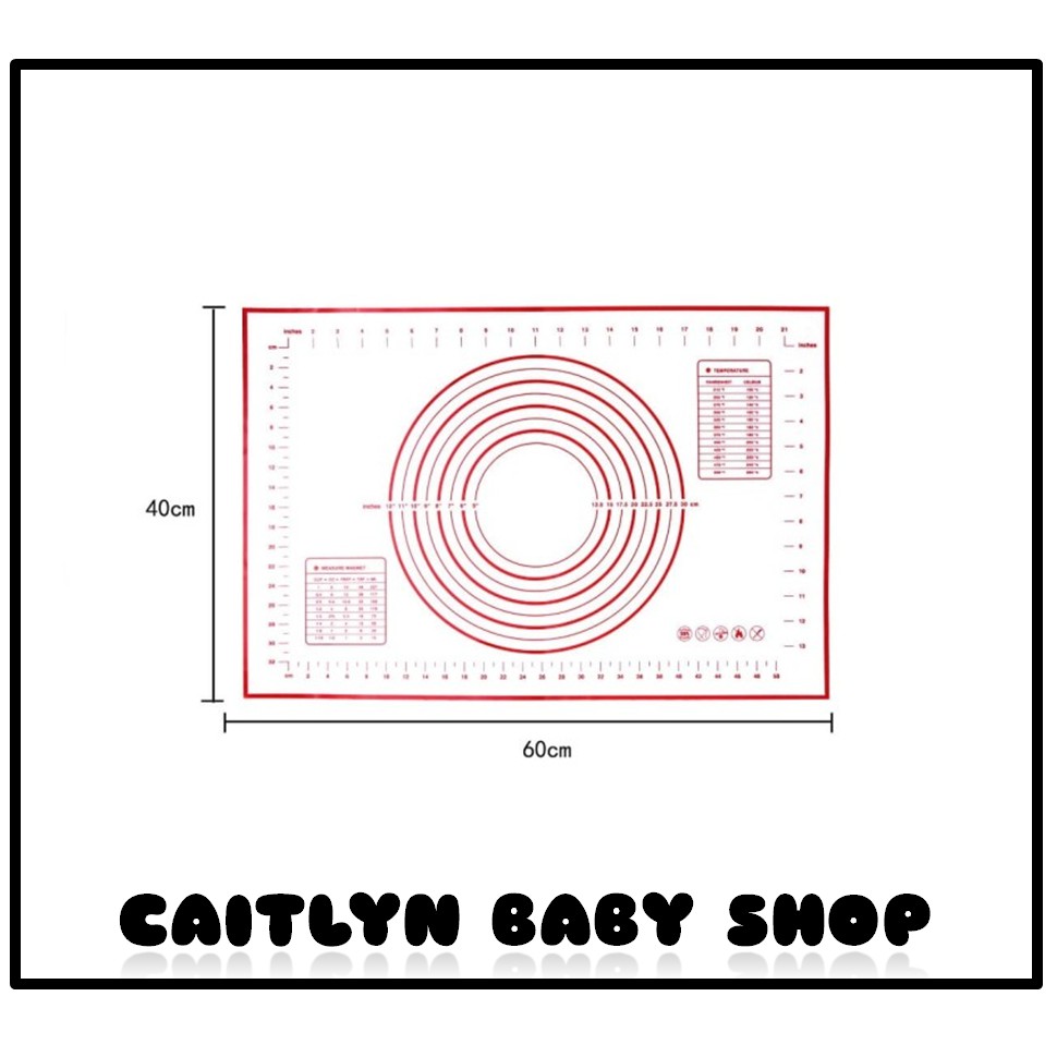SILICONE BAKING MAT / ALAS ADONAN KUE SILIKON 60 X 40 CM